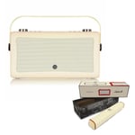 VQ Hepburn Mk II  Portable DAB+/FM Radio & Bluetooth Speaker with Rechargeable Battery Pack in Cream