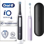 Oral-B Io4 2X Electric Toothbrushes for Adults, Gifts for Women / Men, 2 Toothbr