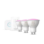 Philips Hue White and colour ambience Starter kit: 3 GU10 smart spotlights + ...