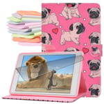 Billionn Case for Amazon Kindle Fire HD 10(7th Gen and 9th Gen, 2017 Release and 2019 Releas),with Free Cleaning cloth and Screen protector, lovely dog