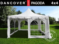 Partytelt Pagoda 4x4m, hvit