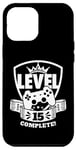 Coque pour iPhone 15 Pro Max Level 15 Complete Tenue de jeu pour le 15ème anniversaire 15