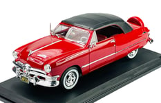MAISTO 1950 FORD RED 1:18 DIE CAST METAL MODEL NEW IN BOX 28cm