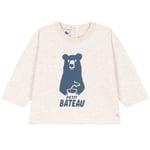 Petit Bateau Langermet T-skjorte Med Trykk Beige | Beige | 6 months