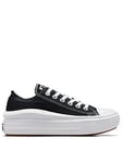 Converse Womens Move Ox Trainers - Black/White, Black, Size 3, Women