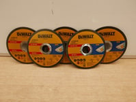5 X DEWALT DT43921 115MM DCG405 INOX STAINLESS STEEL ANGLE GRINDER CUTTING DISCS