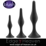 Butt Plug Training Set of 3 Anal Silicone Butt Plugs for Beginners. Latex Free