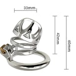 Luckly77 304 Stainless Steel Chastity Lock Sex Device Bird Cage Alternative Irritating Supplies Mask (Size : S)