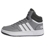 adidas Hoops Mid Shoes, Grey Three/FTWR White/Grey Six, 31.5 EU
