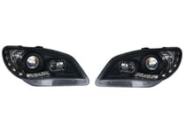 Set strålkastare DRLLook lamplig for Subaru Impreza 20052007 Svart