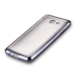 AUSKAS Soft Phone Case, For Galaxy J7 (2017) (US Version) Electroplating Frame Soft TPU Protective Back Cover Case(Grey) (Color : Grey)