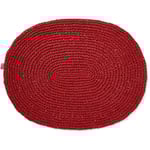 Oval Paper Straw Bordstablett 35x45 cm, Röd