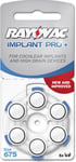 Hörapparatsbatteri Rayovac Extra 675P cochlear implant pro plus, 6st/karta.