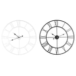 Home ESPRIT Horloge Murale Blanc Noir métal 80 x 3 x 80 cm (2 unités)