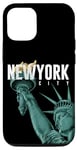 Coque pour iPhone 14 Pro Enjoy Cool New York City Statue Of Liberty Skyline Graphic