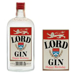 Personalised Lord Gin Extra Dry Gin Bottle Label for Birthday Any Occasion BL196