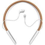 Klipsch T5 Wireless Neckband Headphones Brown Leather RRP 149.99 lot GD