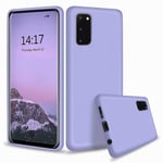 CRABOT Compatible with Huawei P40 pro Liquid Silicone Phone Case Gel Rubber Shockproof Cover Soft Anti-Fall Scratch-Resistant Phone shell+1*(Free Screen Protector)-Purple