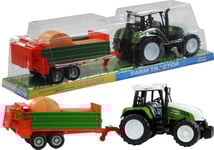 Leantoys Stor Traktor Med Släp Tillbehör Traktor 65 Cm