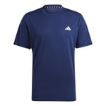 adidas Men Train Essentials T-Shirt d'entraînement à Manches Courtes Bleu foncé/Blanc Taille 3XL