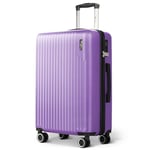 LUGG Valise ABS de 71,1 cm avec serrure d'indentation TSA, poignée de chariot en aluminium, roues pivotantes à 360°, matériau résistant à l'eau et durable, compatible avec les compagnies aériennes (75