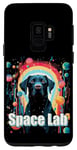 Coque pour Galaxy S9 Colorful Spacey, propriétaire du Space Lab Black Labrador Retriever