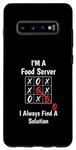 Coque pour Galaxy S10+ Je suis un serveur de nourriture Je trouve une solution