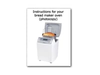 Instruction book for Panasonic SD2500 & SD2501 Bread Machines breadmaker guide