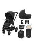Maxi-Cosi Oxford 7 Piece Essential Bundle Twillic Black (Stroller, Carrycot, Back Pack, Footmuff, Cupholder, CRS Adapers & Raincover), One Colour