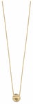 Elements Gold GN329 9k Yellow Gold Textured Circle Necklace Jewellery