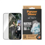 PanzerGlass iPhone 15 Plus Skärmskydd Matrix Hybrid Glass EasyAligner D3O