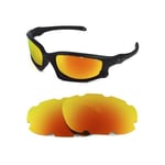 NEW POLARIZED REPLACEMENT FIRE RED LENS FOR OAKLEY SPLIT JACKET SUNGLASSES