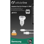 CellularLine 12/24V Adaptiv Snabbladdare för Samsung Micro USB
