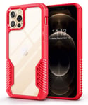 MOBOSI Vanguard Armor Series Compatible with iPhone 12 Case, iPhone 12 Pro Case, Rugged Phone Cases, Heavy Duty Military Grade Shockproof Drop Protection Cover for iPhone 12/12 Pro 2020 6.1”, Red