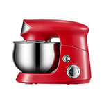 3.5L Stand Mixer, Stainless Steel Kneading Machine Electric Food Mixer Small Multifunctional Cook Machine Mixer,Red