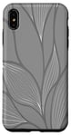 Coque pour iPhone XS Max Fond feuilles de couleur grise