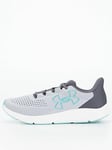 UNDER ARMOUR Womens Running Charged Pursuit 3 Trainers - Grey/green, Grey, Size 3, Women