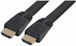 Pro Signal Premium High Speed 4K UHD HDMI Lead with Ethernet Male to Male Low Profile, 1m Black