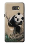 Panda Fluffy Art Painting Case Cover For Samsung Galaxy C9 Pro