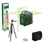Bosch Home and Garden cross line laser Universal Level 360 with premium tripod, vertical + horizontal laser lines incl 360° for alignment throughout the entire room, in cardboard box
