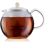 ASSAM Tekanna m. glashandtag, 1,0 l - vit