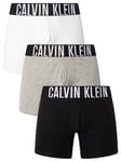 Calvin KleinIntense Power 3 Pack Boxer Briefs - Black/Grey Heather/White