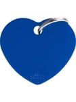 MyFamily ID Tag Basic collection Big Heart Blue in Aluminum