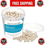 KitchenCraft Ceramic Baking Beans for Blind Baking Pastry, Washable and Reusable