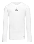 Team Base Youth Tee Sport T-shirts Long-sleeved T-shirts White Adidas Performance