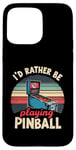 Jeu d'arcade vintage Pinball Machines Lover Coque pour iPhone 15 Pro Max