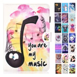 Rose-Otter for Kindle Fire HD 10 (2019) (2017) (2015) Case PU Leather Wallet Flip Case Card Holder Kickstand Shockproof Bumper Cover with Pattern Quote Music