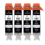 4 Black (PGI) Ink Cartridges for Canon PIXMA TS6151 TS8100 TS8252 TS8350 TS9150