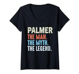 Womens Palmer The Legend Name Personalized Cute Idea Men Vintage V-Neck T-Shirt