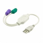 CHENYANG Dual PS2 PS/2 MINI DIN 6pin to USB 2.0 Adapter Converter Cable for PC Laptop Keyboard Mouse